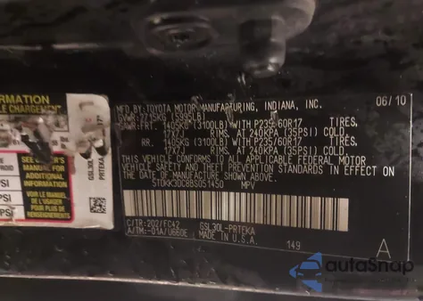 2011 Toyota Sienna Le V6 z USA, uszkodzony, nr VIN 5TDKK3DC8BS051450